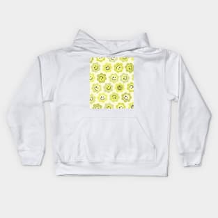 Yellower Yellow Flower Happy Faces Kids Hoodie